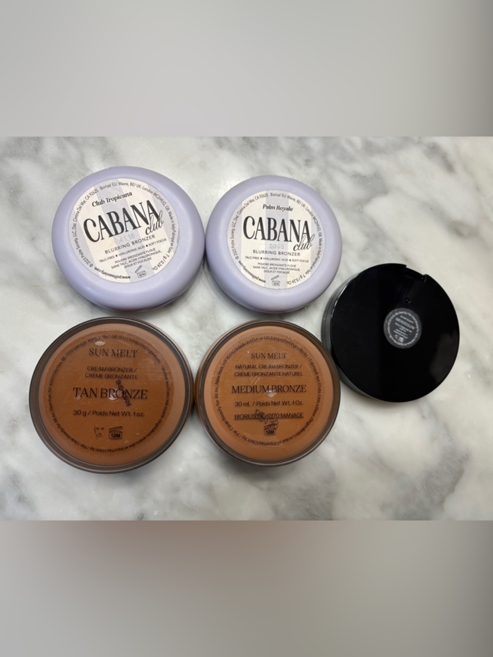 Saie Sun Melt Tan & Med + Cabana Bronzer Set + Glow Sculpt